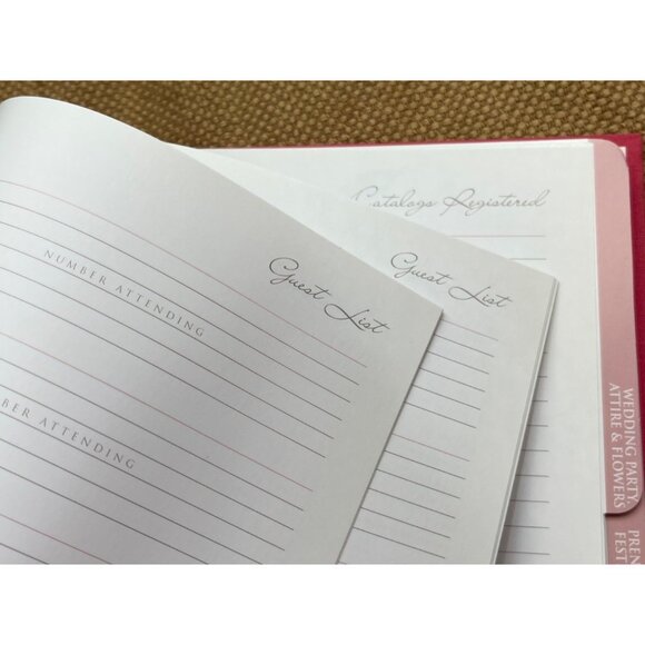 Wedding Planner Book Spiral Botanical Floral Blank 7 Tab 1999 Galison Publishing - Picture 7 of 10